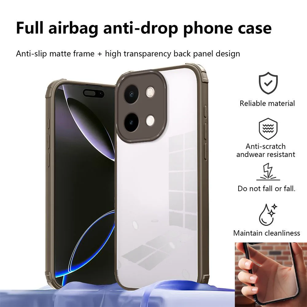 Enhanced Anti-Drop Shockproof Hard Acrylic Back Phone Case with Advanced Protection