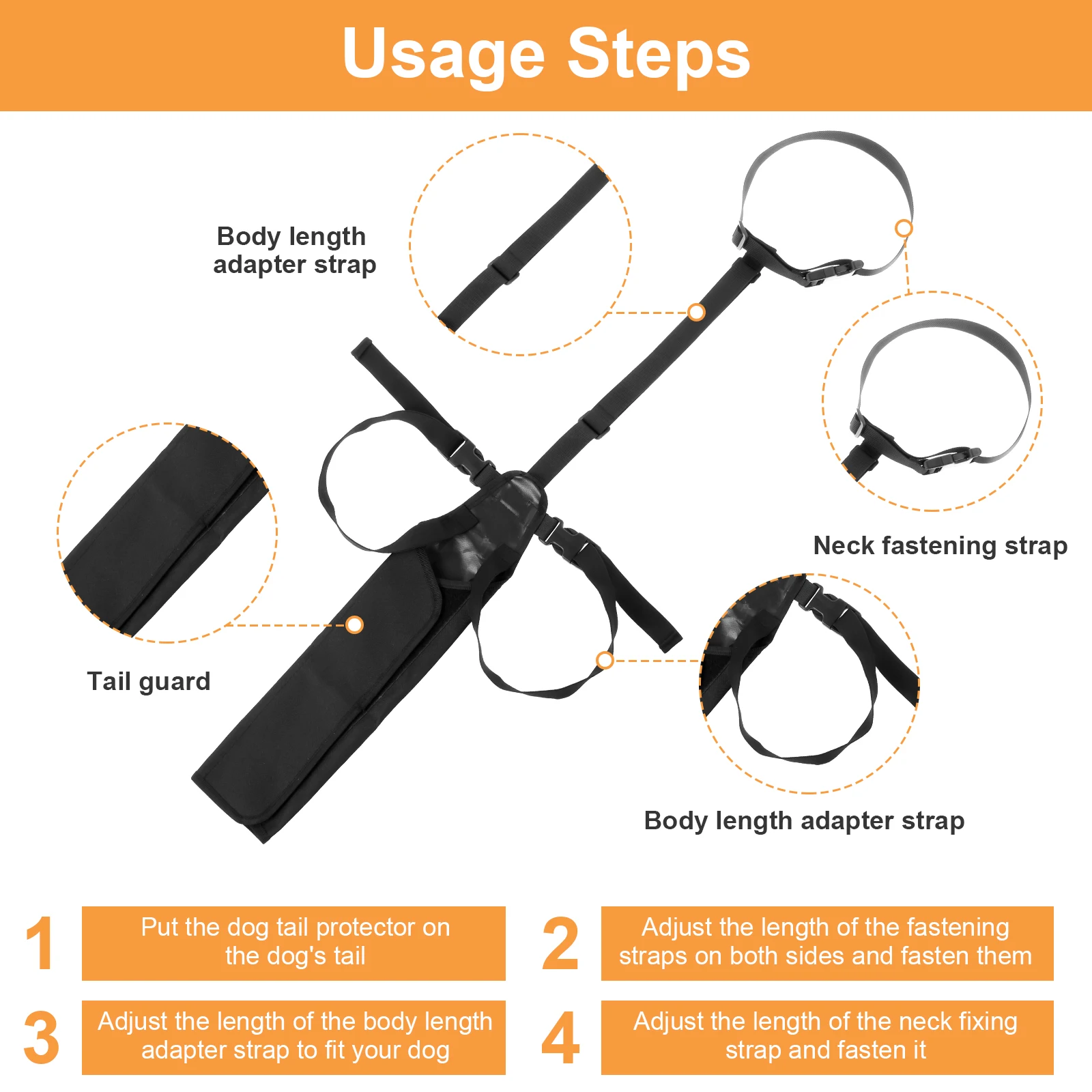 Universal Dog Tail Protector Convenient to Wear Dog Tail Guards Comfortable Dogs Tail Protector Sleeve Pet Supplies Accessories