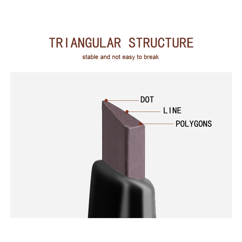 Small gold bar double-ended eyebrow pencil three-dimensional eyebrow shape long-lasting without smudging, slender and natural 5