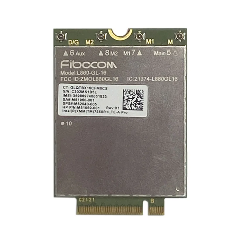 Módulo Lte Cat16 para 4g e 5g L860 gl 16 Sps M52040005 835 865 g9 X360 830 K445 K650 Elitebook860 Fibocom-l860-gl16 - Imagem 3