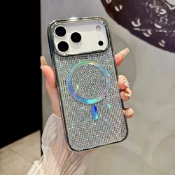 Diamond Bling Glitter Sequin Plating Magnetic Phone Case Cover - iPhone 15 Plus (Color Diamond)