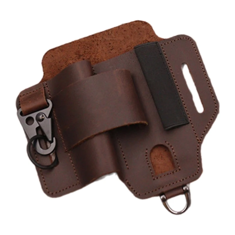 Multitool Sheath Pocket Organizers With Key Holder Tactically Tool Holsters Leather Belt Sheath Hanging Waist Belt Pouch 4