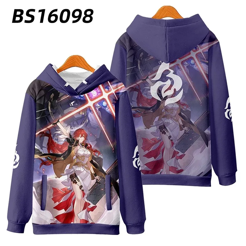 Anime Honkai: Star Rail March 7th Cosplay Hoodie Women Men Harajuku Sweatshirt Streetwear Hip Hop Pullover Hooded Jacket Outwear