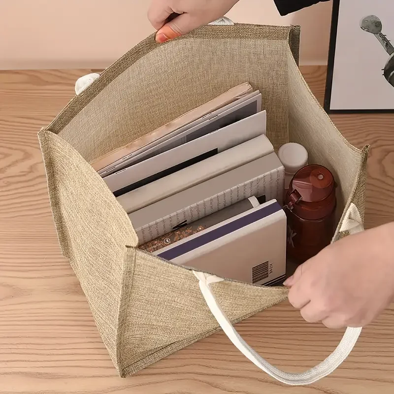 Linen Tote Bag Reusable Grocery Shopping Bag Eco-friendly Supermarket Storage Bag and Organizer tote bags storage bags shopping bag grocery bags linen bags
