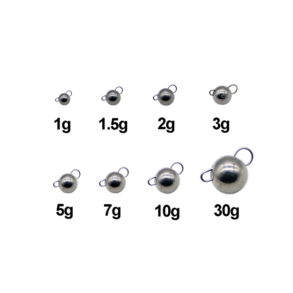 20 Pesi Da Pesca Cannonball In Piombo – Teste Jig, Cheburashka E Affondatori – Multiuso
