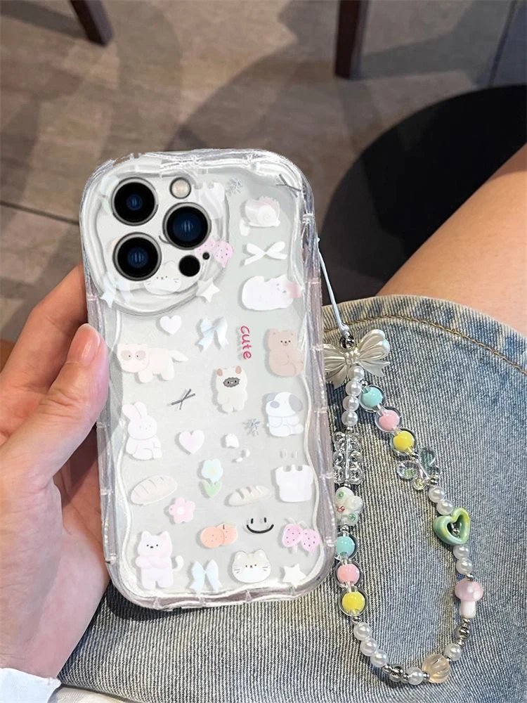 Charming Cat Wristband Bow Bracelet Phone Case