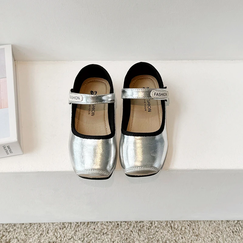 Girls Leather Shoes for Party Wedding Children Shallow Princess Shoes Soft Sole Little Kids Mary Janes Princess Shoe