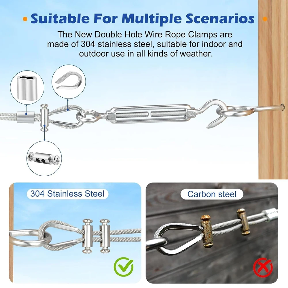 Stainless Steel Wire Rope 1/8 inch 3mm 304 Heavy Duty For Outdoor Tent