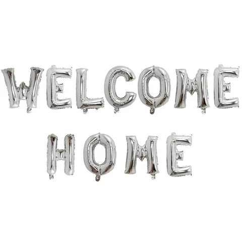 

1set 16inch Rose Gold Welcome Home Letter Foil Balloons Welcome Back to Home Event Party Supliers Inflatable Air Balls Decor
