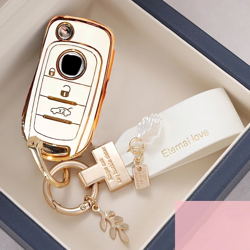 Fashion Tpu Car Flip Key Case Cover Shell Fob Per Fiat Tipo Tprp Freedom 500X Doblo Argo Nuovo Grazie Key Accessori Protettivi