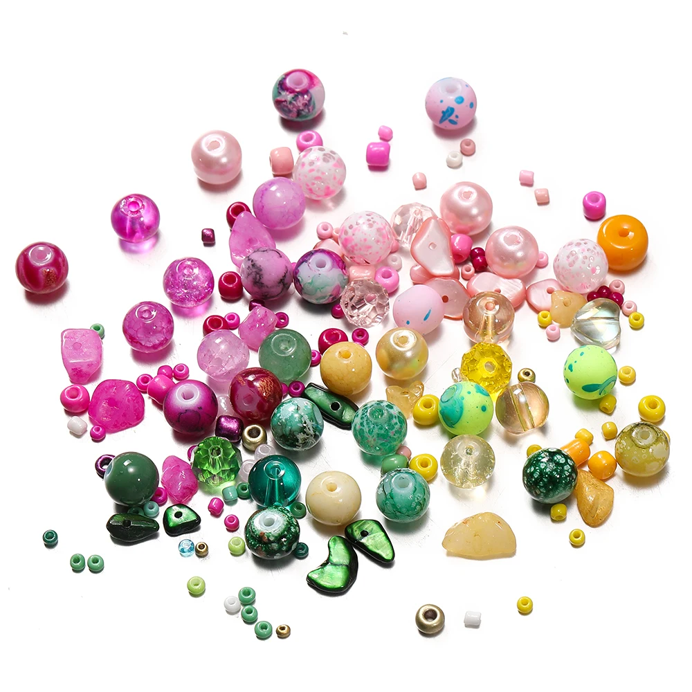 20g/Lot 8mm Mixed Glass Irregular Shape Charm Seed Loose beads Handmade DIY Necklace Bracelets Jewelry Accessories