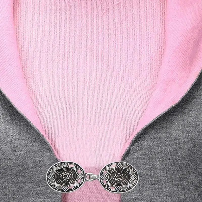39BD Vintage-Hemd-Kleid-Cardigan-Clip für Damen, Schneeflocken-Clip, Blumen-Schal-Clip – Detail 10