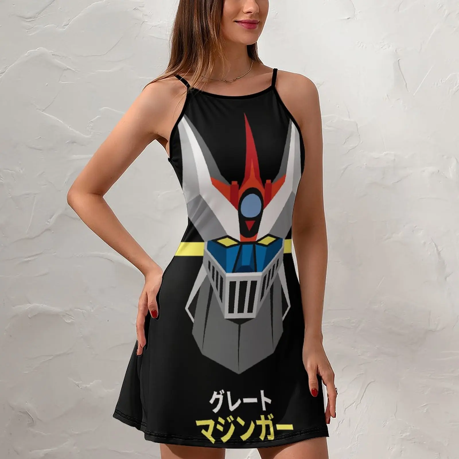 Abito Da Donna Esotico Il Vestito Mechas 02 Mazinger Z Steel Jeeg Robot Kotetsu Dark Great 8 Women'S Sling Dress Graphic Cocktail
