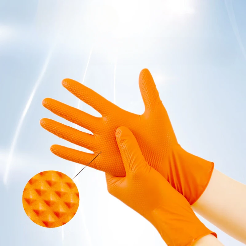 Gants Nitrile Jetables Jaunes - Lot de 10/50 Paires - Tailles S à XL