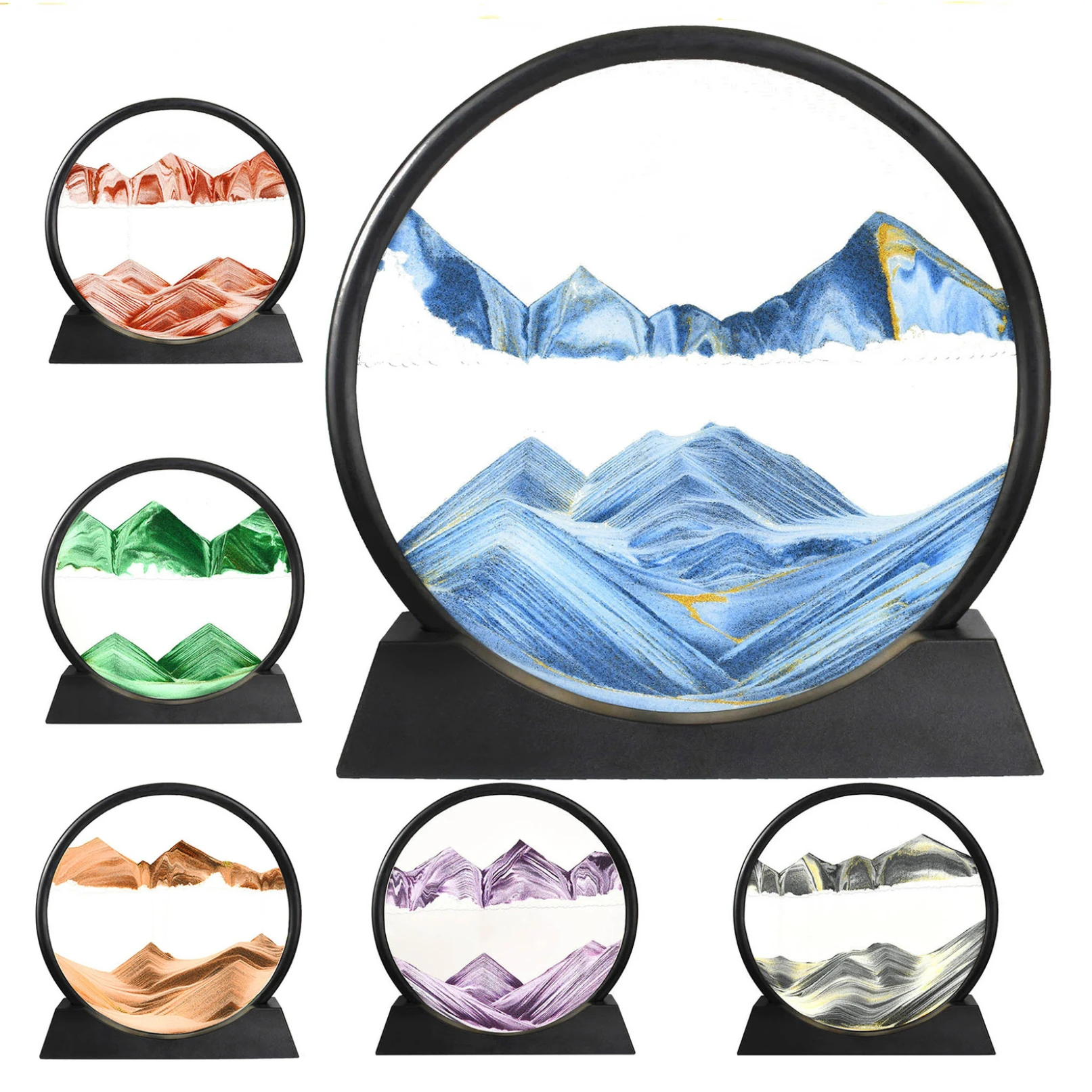 3D liquid dynamic sand painting, dynamic sand art, sand scene dynamic