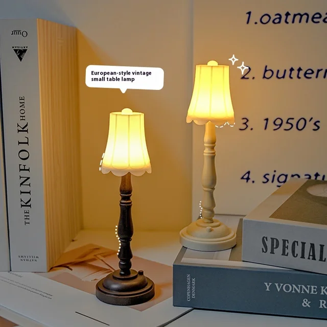 Lampe de nuit rétro pour chambre à coucher, atmosphère, cadeau créatif, petite lampe de Table européenne, décoration de bureau, jouets d'ornements 1