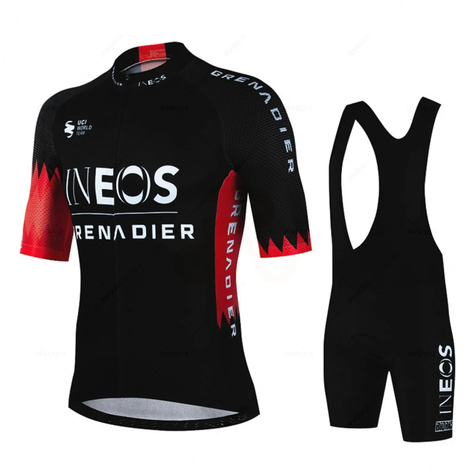 Ineos 2024 Men Short Sleeve Cycling Jersey Set Summer Bicicleta Clothing MTB Maillot Ropa Ciclismo  Blue Bicycle Suit Ykywbike 5