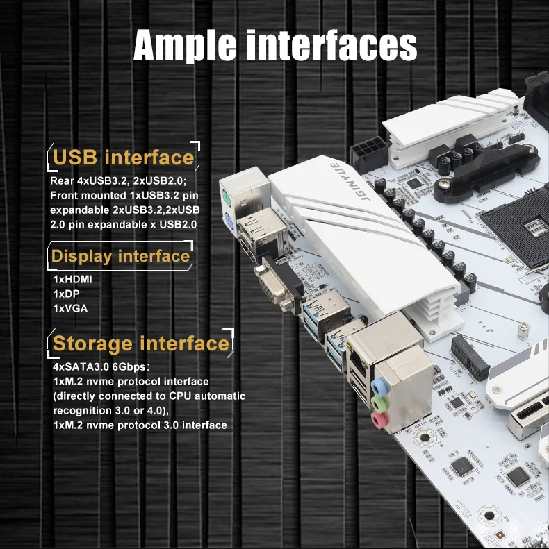JGINYUE AMD B550 M-ATX Motherboard AM4 supports Ryzen R5