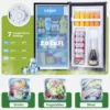 Refrigerator with Freezer, 3.2 Cu.Ft, Mini Fridge with Freezer, 7 Settings Temperature Adjustable, Single Door, Compact Refriger 4