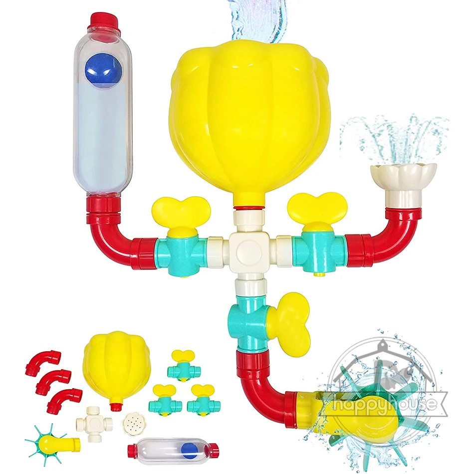 

Baby Bath Toys for Kids Bath Toys Spray Water Baby Shower Bath Toys for Toddlers Outdoor Pool Building Bath Toys for Children