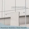Frameless Shower Glass Door, 60" W x 76" H Sliding Shower Door with 5/16" Glass Door, Seal Strip Handle Smooth Track Shower Door 6