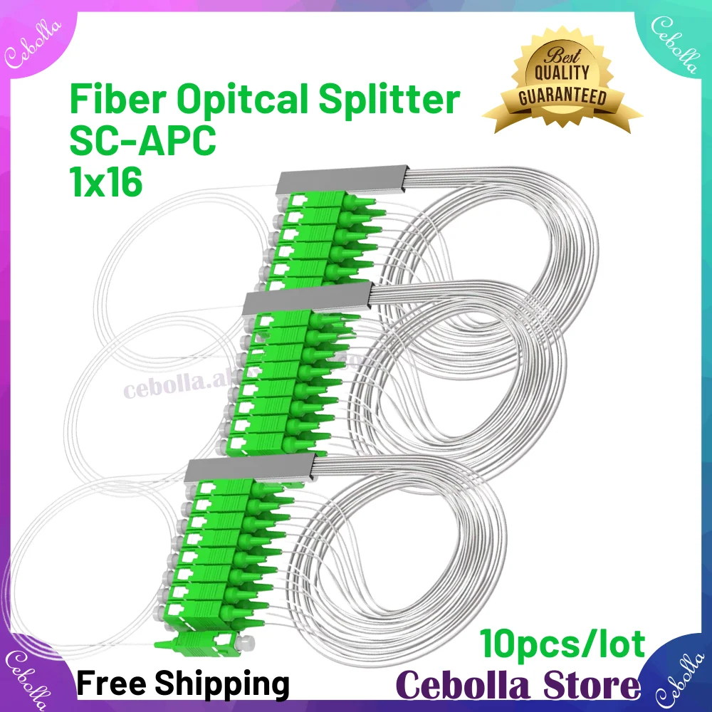 

Оптоволоконный Сплиттер PLC SC/APC SM 0,9 мм FTTH сплиттер G657A1 PVC 1 м по заводской цене, 10 шт./лот 1X16, бесплатная доставка