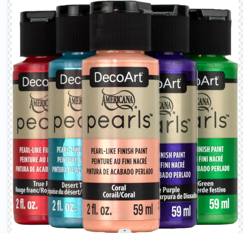 

59ML American DecoArt Pearl Series Environmentally Friendly Waterproof Wall Paint Acrylic Pigment. DIY Graffiti Art Pigment