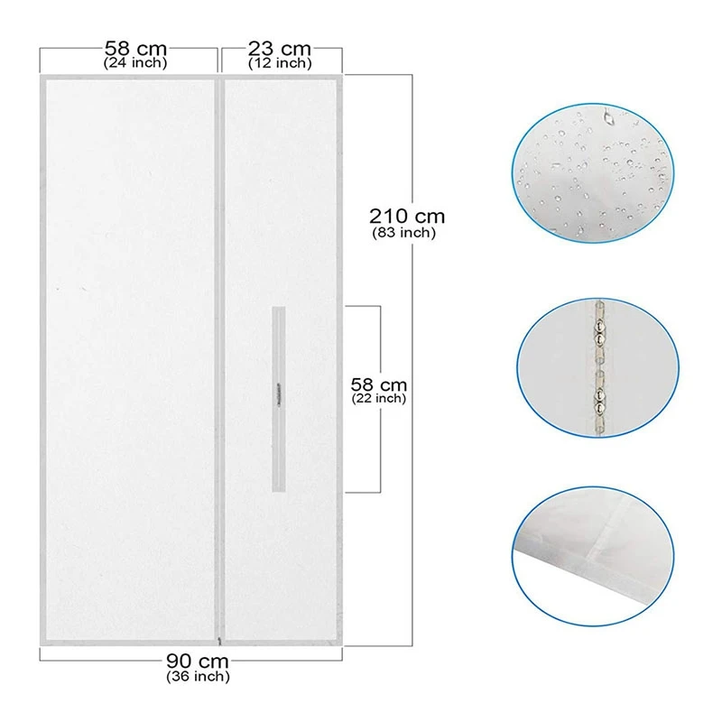 AirLock Window Seal,Flexible Cloth Sealing Plate Window Seal with with Zip and Adhesive for Mobile AirConditioning Units-A70Z