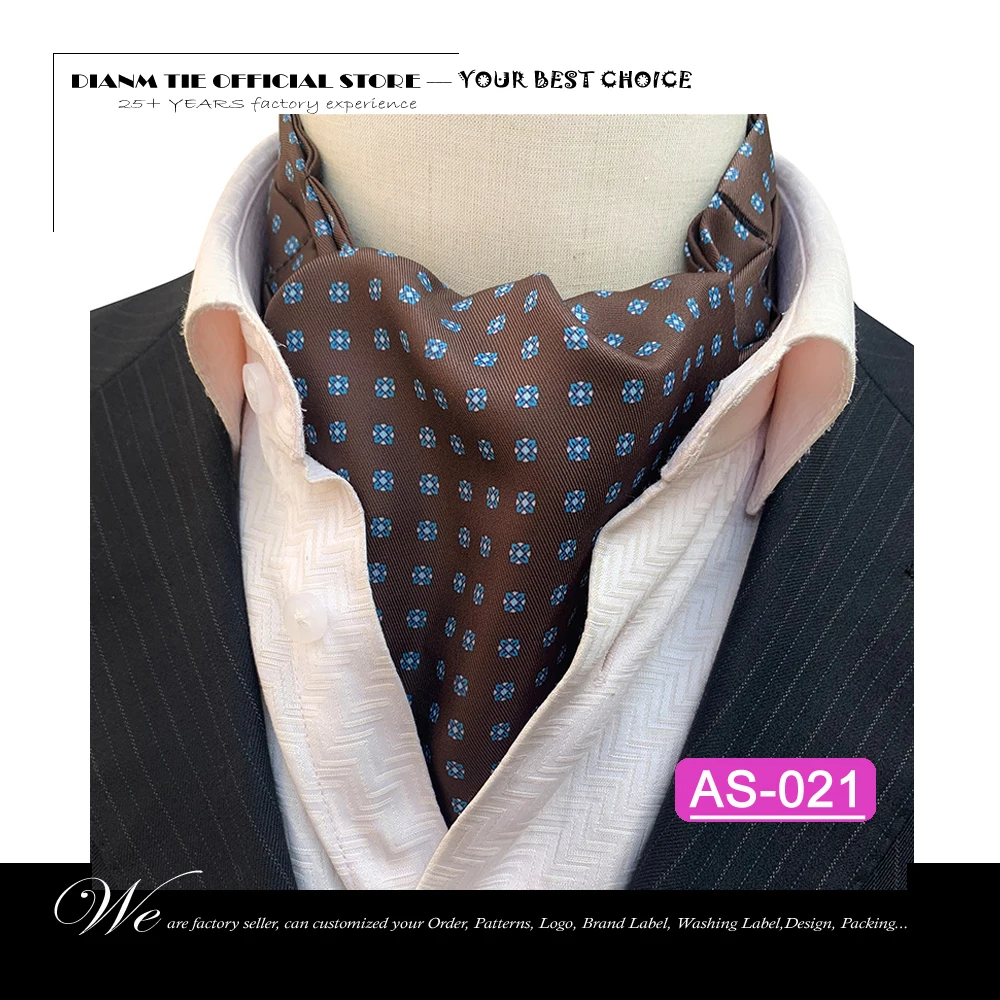 2023 Elegante Herren Ascot Krawatte Plaid Floral Krawatten Für Mann Polyester Jacquard Gewebte Krawatte Für Hochzeit Business Party Zubehör – Detail 26
