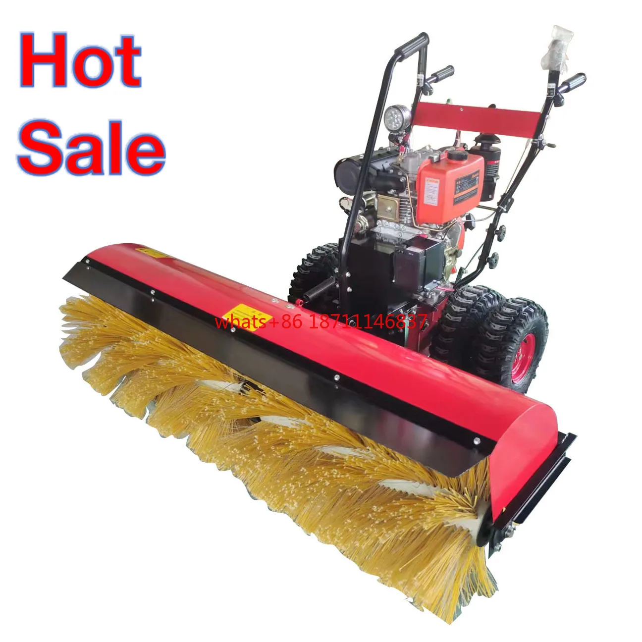 

Hand-push 605HP Snow Removal Electric Start Diesel 400MM Width Snowplow For Municipal Engineering