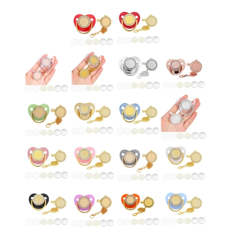 

N80C 1 Set Sublimation Blank Baby Pacifier with Heat Transfer Soother Aluminum Sheet