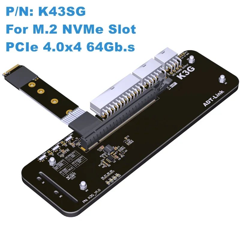 Nvme Adaptador Usb para Pcie K43sg 4.0 Pci-e Pci-e m Key Cabo de Extensão Egpu para Nuc Itx Stx Motherboard Laptop pc 4.0x16 - Imagem 5