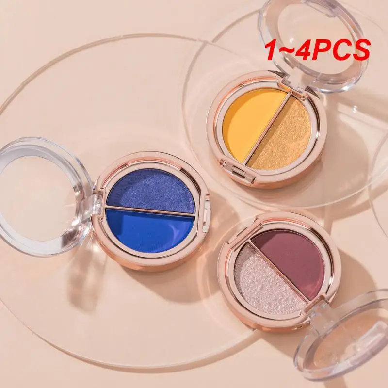 1 ~ 4 Pezzi Palette Di Ombretti Glitter Bicolore Pigmenti Per Il Trucco Degli Occhi Palette Di Ombretti Opachi Color Terra Palette Di Ombretti Lucidi 