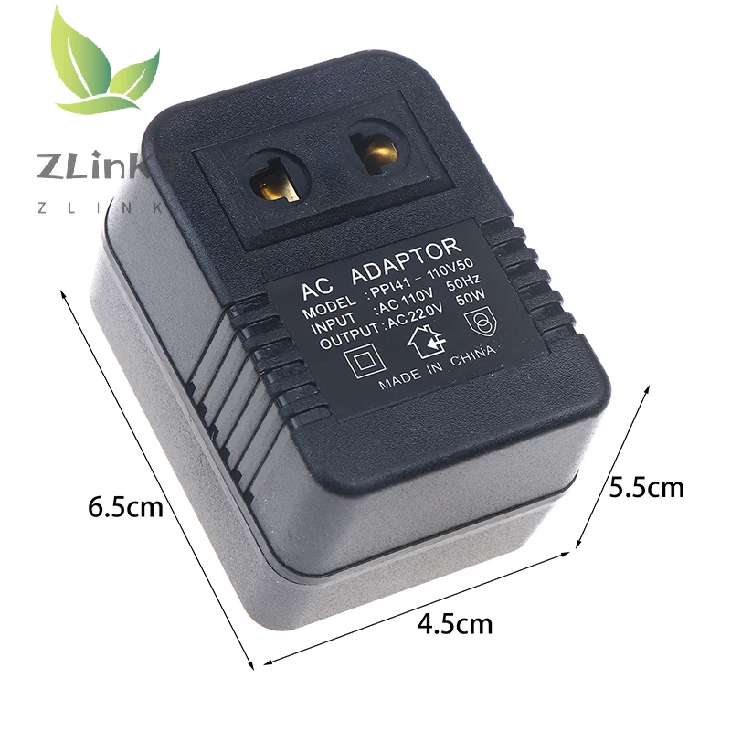 EU US 플러그 스텝다운 변압기 여행용 어댑터 AC220V에서 110V로 또는..