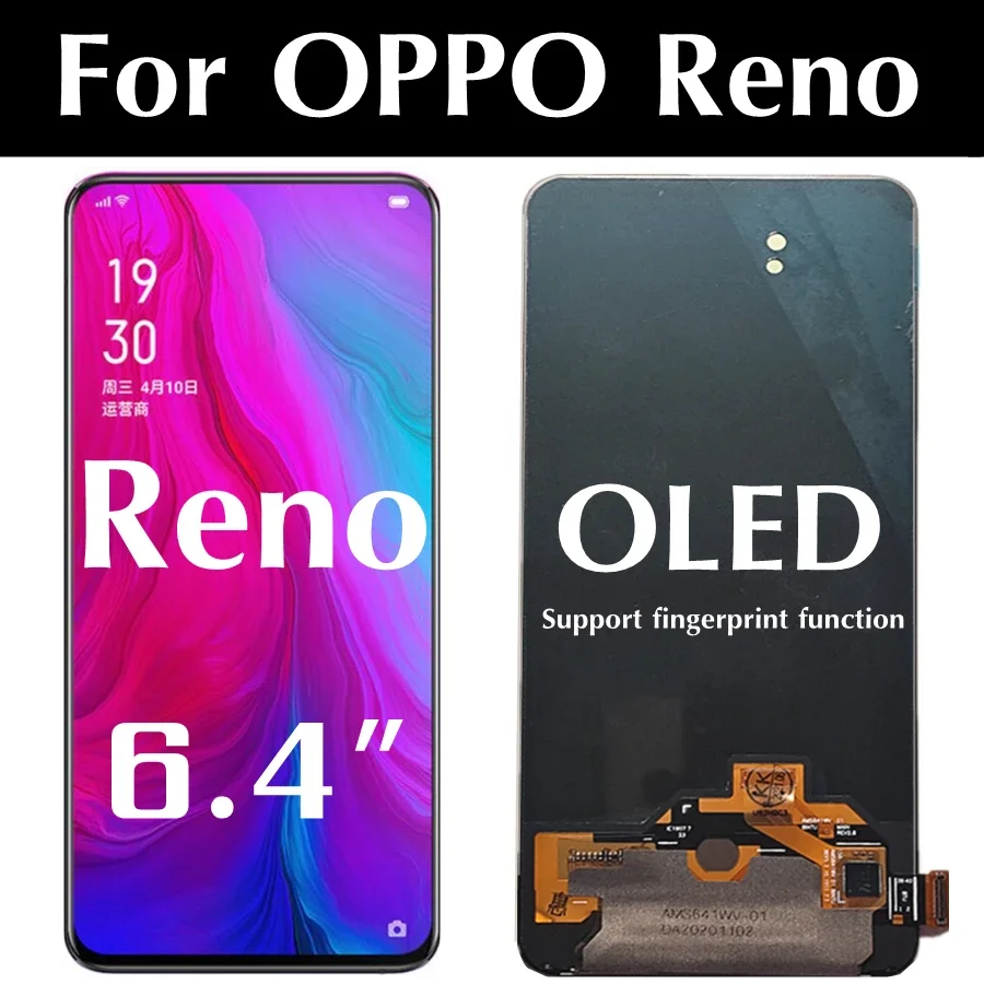 Écran Tactile + LCD Complet Pour Oppo Reno (PCAM00, PCAT00, CPH1917) - Rose Pink Mist - Neuf