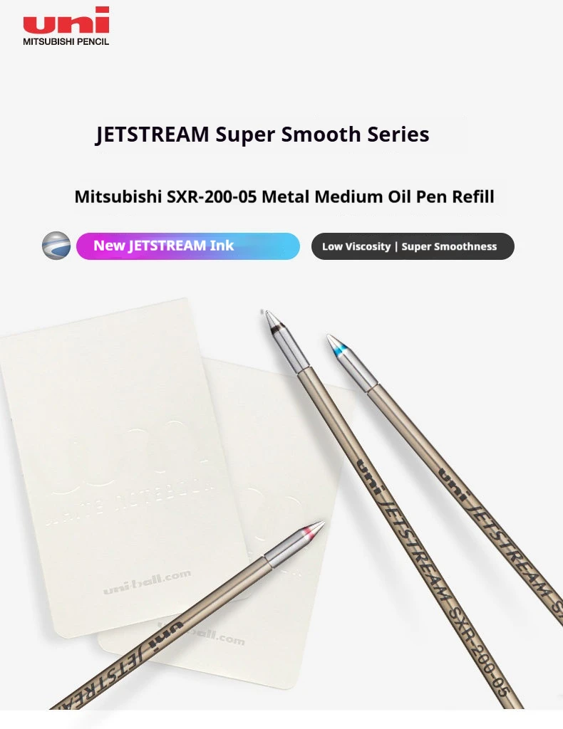 Japan Uni SXR200-05/07 mm Gelstift-Ersatz, schwarze/rote/blaue Tinte, JETSTREAM PRIME, multifunktionale Ölkern-Doppelperlenstruktur – Detail 1
