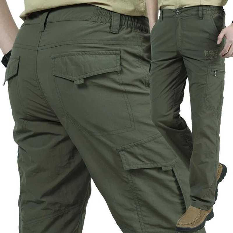 Lightweight Pants Fishing Hiking Cycling Long Trousers Men Spring Summer Quick Dry Breathable Sports Runing Comfortable Pants