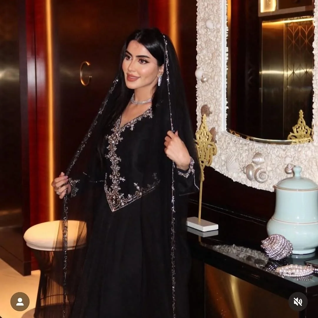 تخصيص فساتين السهرة طويلة الأكمام الخامس الرقبة مط...