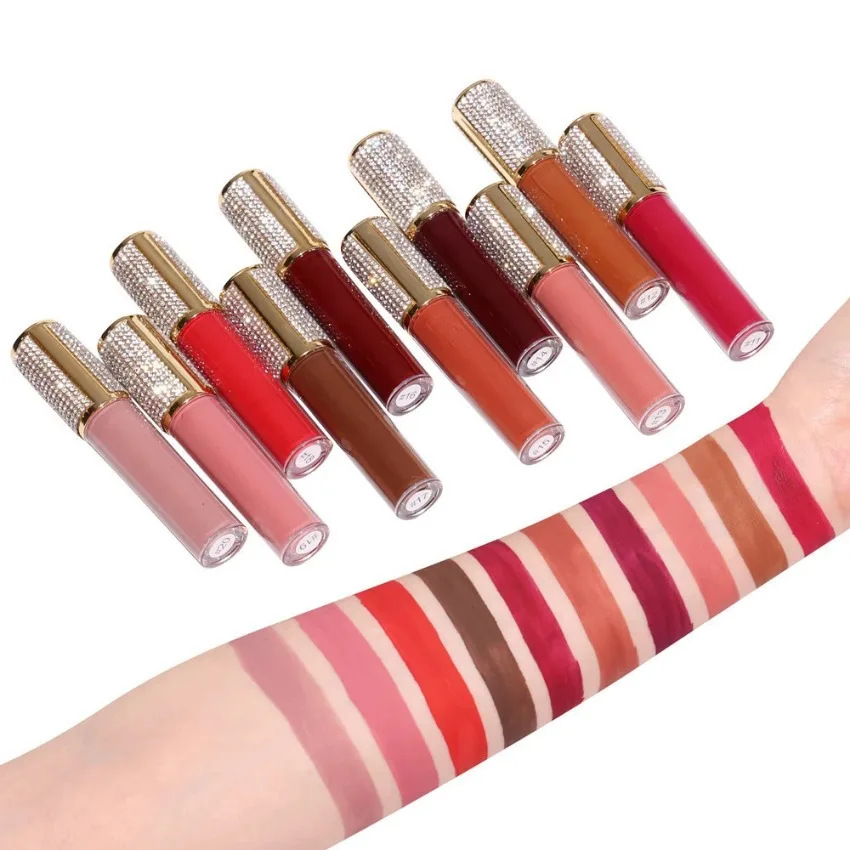 

Private Label 57 Color Diamond Non-stick Cup Lip Gloss Moisturizing Long Lasting Not Sticky Natural Daily Makeup Custom Bulk