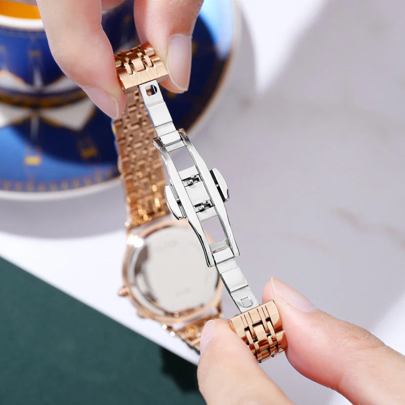 New Diamond Women's Watch Shiny Waterproof Quartz Movement Leather Strap Mermaid tears light luxury fashion women's watch