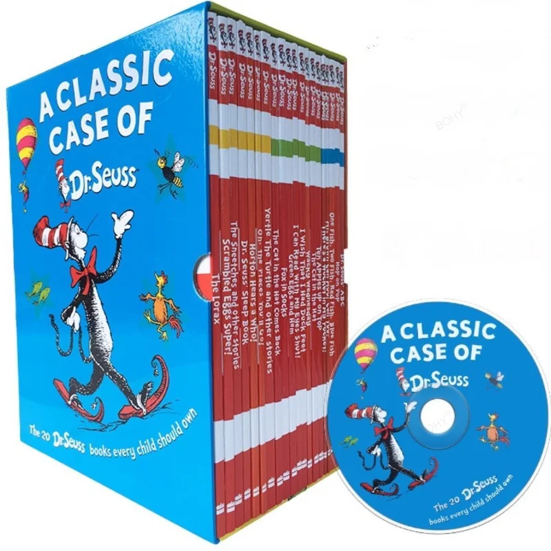 

20 Books A Classic Case of Dr. Seuss Series Interesting Story Children's Picture English Books Kids Learning Toys