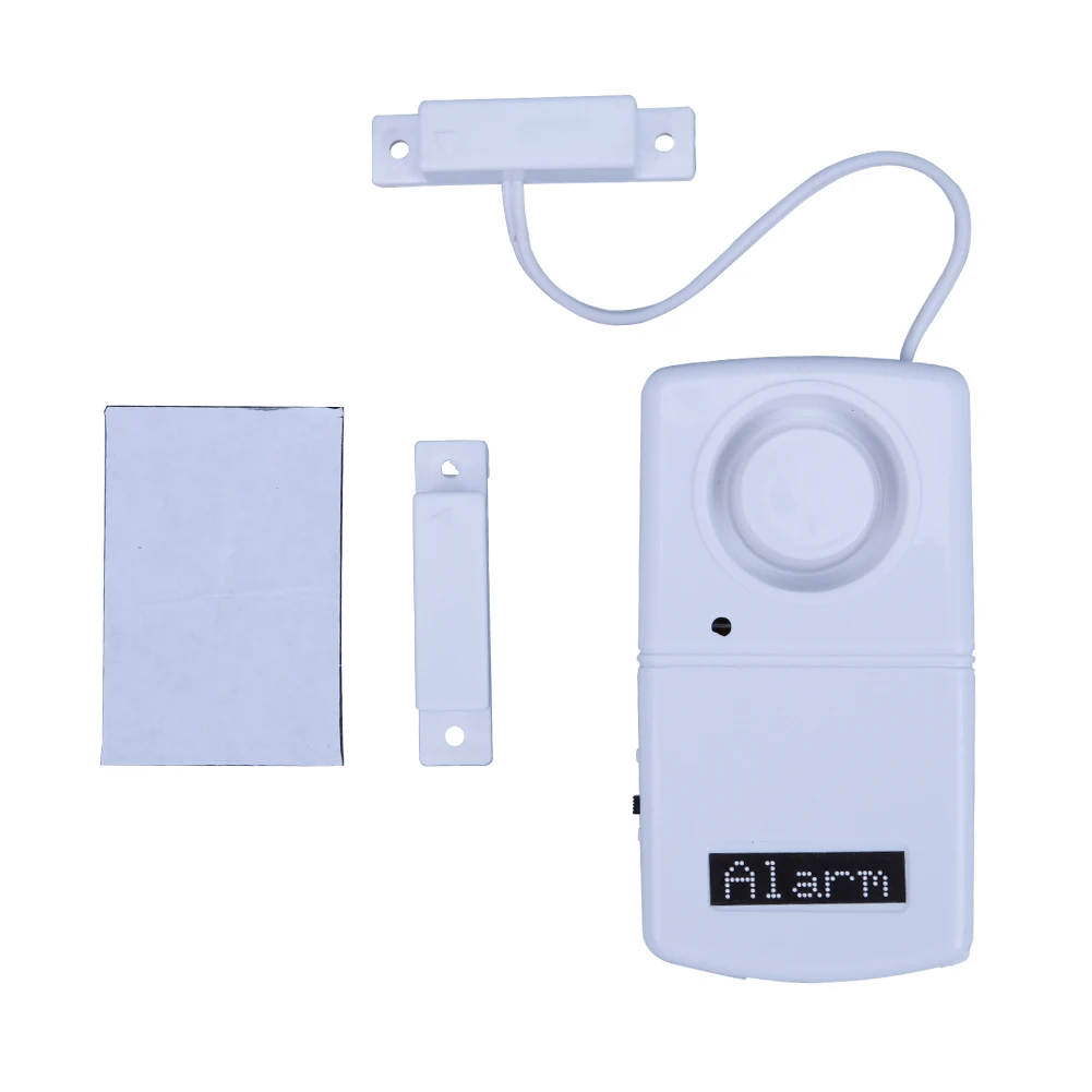 Mini Window Magnetic Alarm System Battery Powered Sticky Security Alarm Sensor Loud Voice Easy Installation for Factory Company