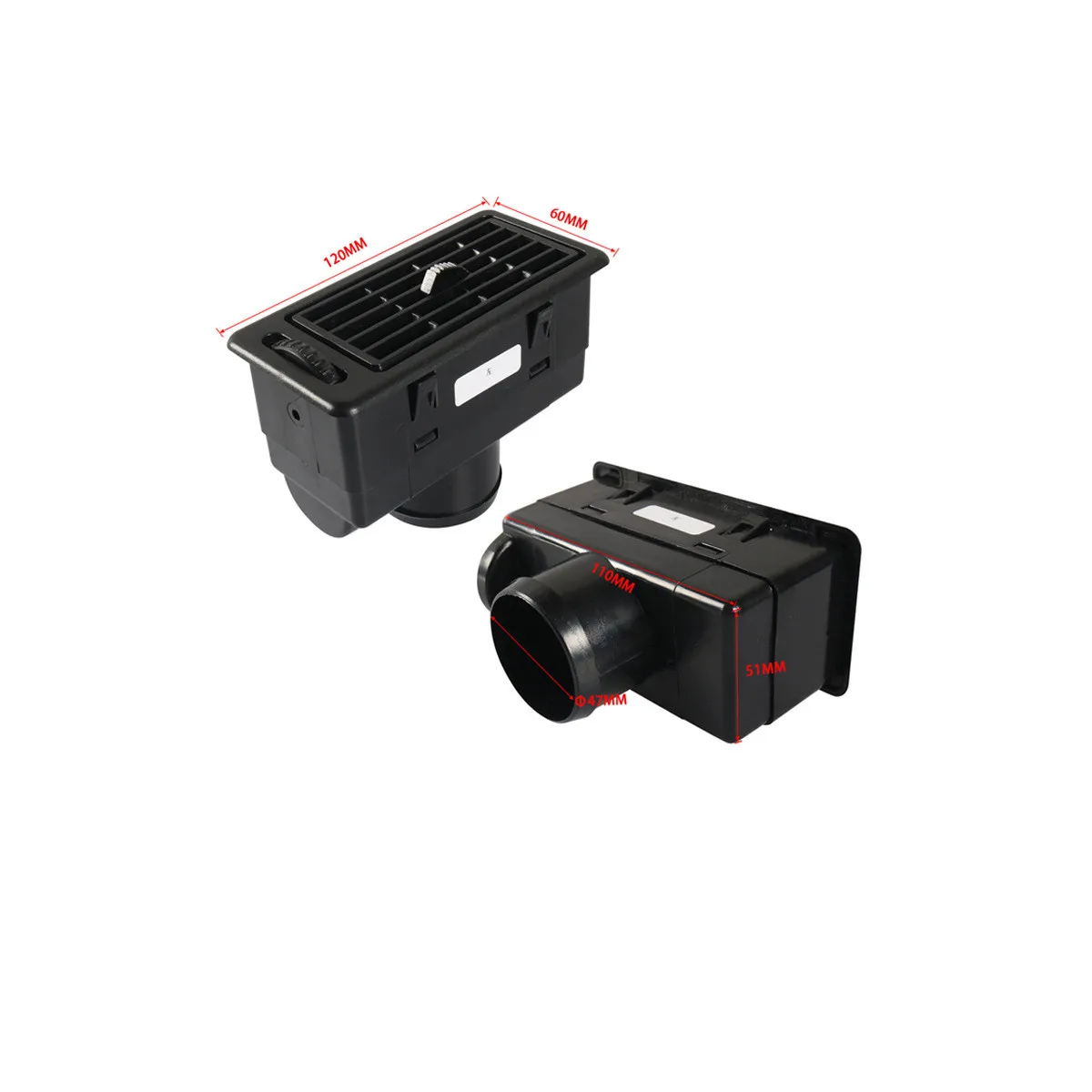 Modified RV instrument panel vent/car air conditioning vent air exchange defrost vent-applicable to Howo heavy truck