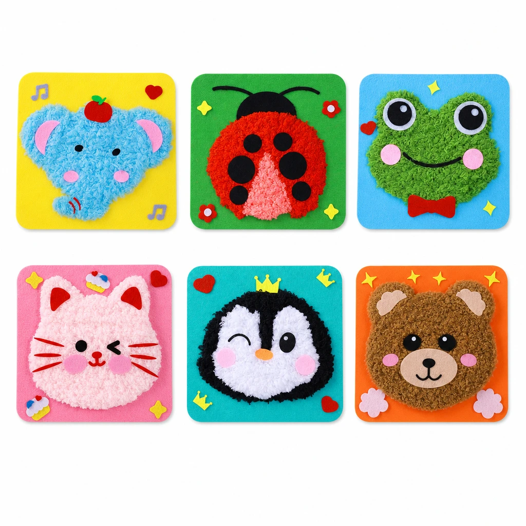 DIY Animal Sewing Kit for Kids: Beginner Craft Set to Create Cute Felt Animals