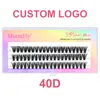 A1 Custom LOGO 20D/30D/40D/50D/60D/80D/100D/200D High Quality Silk Eyelashes Customized Private Personal Brand Individual Lashes 2