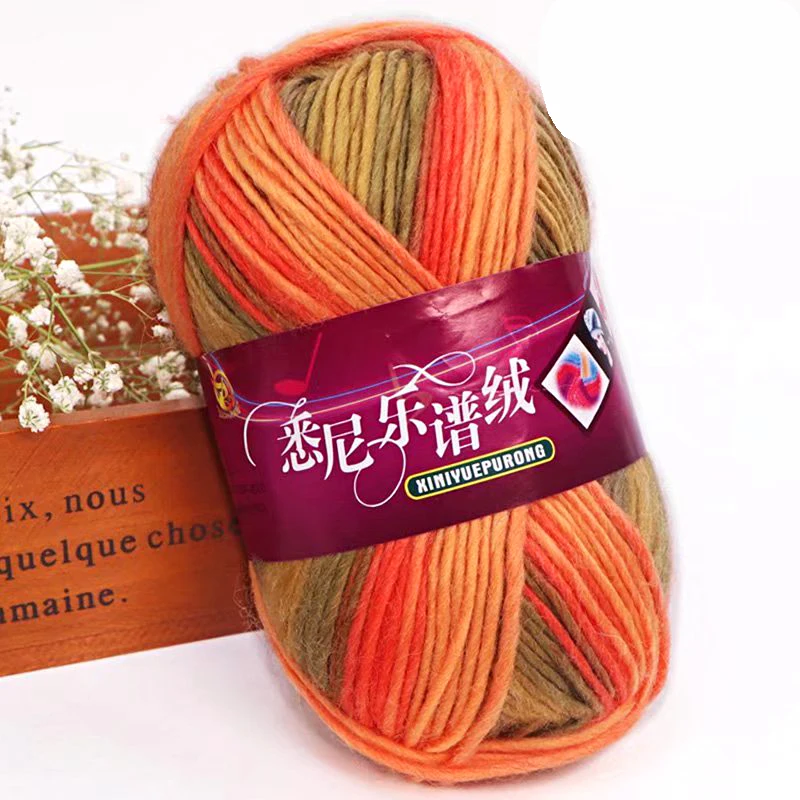 Duan Dyed Acrylic Wool Yarn Four Strand DIY Woven Knitting Sweater Sock Scarf Colorful Crochet Yarn Sewing 5