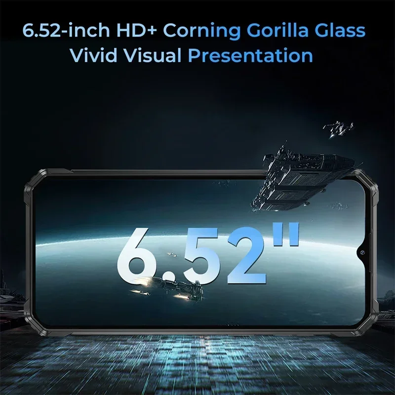 Oukitel WP36 Rugged phone 3.5W 128dB Loudspeaker 6.52" HD+ IPS  10600mAh 8GB 128GB 13MP Rear Camera NFC Android 13 CellPhone 5