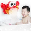 Baby Bath Toys Bubble Machine Duck Crabs Frog Music Kids Bath Toy Bathtub Automatic Bubble Maker Baby Bathroom Toy for Children 1