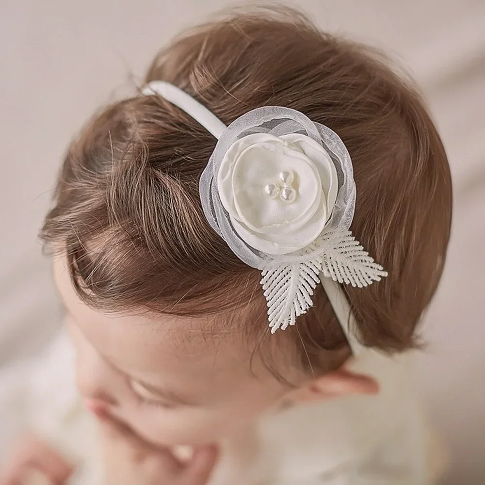 

0-12M Vintage Korean Lace Headbands Baby Girls Princess Hair Band Infant Girl Accessories for Birthday Wedding Photoshoot