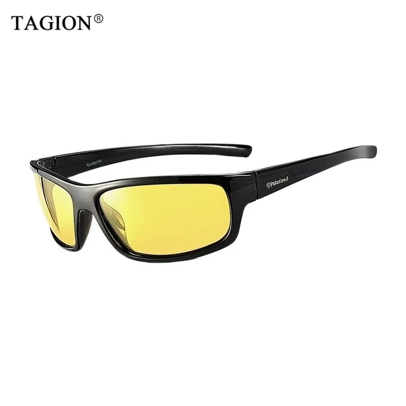 2025 TAGION Luxus Designer Marke männer Sport Sonnenbrille Polarisierte UV400 Outdoor Brillen Fahren Linsen Schwarz Gläser TG5104